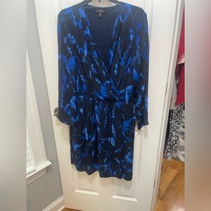 Banana Republic Blue and Black Midi Dress